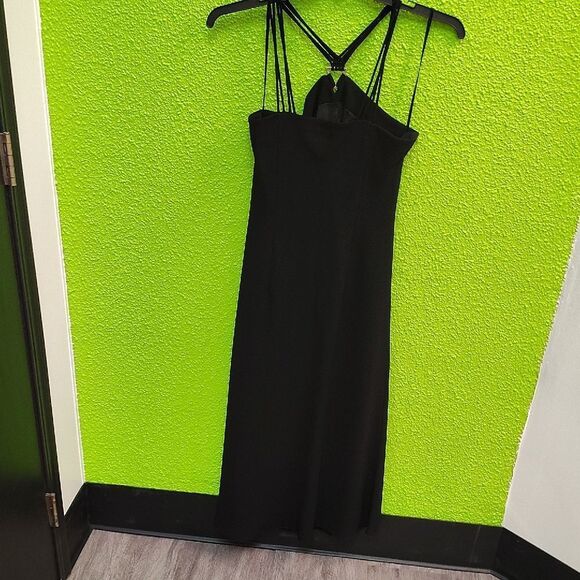 Evan Picone Black Sheath Cocktail Dress - Picture 3 of 4